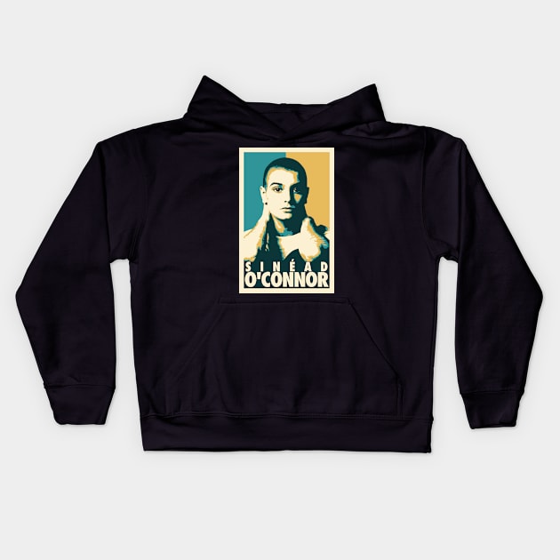 Sinead O'connor Pop Art Style Kids Hoodie by mia_me